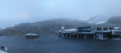 Archiv Foto Webcam Sölden: Tiefenbachgletscher Talstation und Parkplatz 05:00