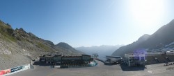 Archiv Foto Webcam Sölden Rettenbachgletscher: Weltcuptribüne und Talstation 07:00