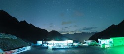 Archiv Foto Webcam Sölden Rettenbachgletscher: Weltcuptribüne und Talstation 01:00
