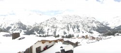Archived image Webcam Hotel Goldener Berg: village view Oberlech 13:00