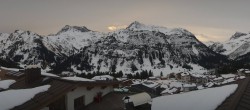 Archived image Webcam Hotel Goldener Berg: village view Oberlech 06:00