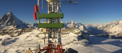 Archiv Foto Webcam Zermatt / Breuil Cervinia: Plateau Rosa 15:00