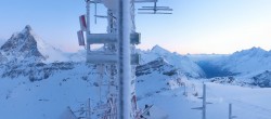 Archiv Foto Webcam Zermatt / Breuil Cervinia: Plateau Rosa 05:00