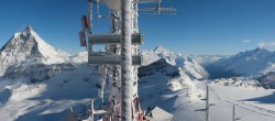 Archiv Foto Webcam Zermatt / Breuil Cervinia: Plateau Rosa 07:00