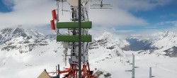 Archiv Foto Webcam Zermatt / Breuil Cervinia: Plateau Rosa 13:00