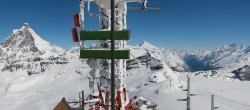 Archiv Foto Webcam Zermatt / Breuil Cervinia: Plateau Rosa 09:00