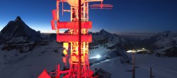 Archiv Foto Webcam Zermatt / Breuil Cervinia: Plateau Rosa 21:00