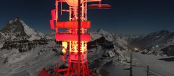 Archiv Foto Webcam Zermatt / Breuil Cervinia: Plateau Rosa 23:00