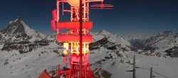 Archiv Foto Webcam Zermatt / Breuil Cervinia: Plateau Rosa 01:00