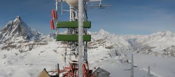 Archiv Foto Webcam Zermatt / Breuil Cervinia: Plateau Rosa 13:00