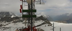 Archiv Foto Webcam Zermatt / Breuil Cervinia: Plateau Rosa 09:00