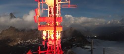 Archiv Foto Webcam Zermatt / Breuil Cervinia: Plateau Rosa 23:00
