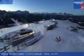 Archiv Foto Webcam Blick vom Gipfel des Kronplatz nach St. Vigil 05:00