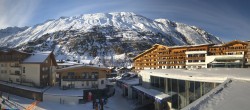 Archived image Webcam Hotel Edelweiss & Gurgl - view over Obergurgl 13:00