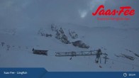 Archived image Webcam Saas-Fee ski resort : Längfluh top station 00:00