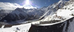 Archiv Foto Webcam Blick vom Hannig auf Saas-Fee 11:00