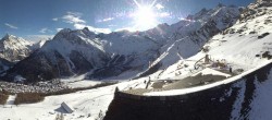 Archiv Foto Webcam Blick vom Hannig auf Saas-Fee 13:00