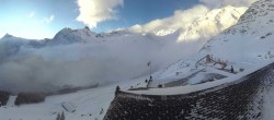 Archiv Foto Webcam Blick vom Hannig auf Saas-Fee 07:00