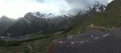 Archiv Foto Webcam Blick vom Hannig auf Saas-Fee 19:00