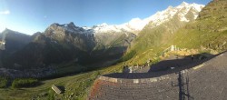 Archiv Foto Webcam Blick vom Hannig auf Saas-Fee 01:00