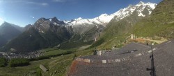 Archiv Foto Webcam Blick vom Hannig auf Saas-Fee 02:00