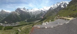 Archiv Foto Webcam Blick vom Hannig auf Saas-Fee 08:00