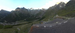 Archiv Foto Webcam Blick vom Hannig auf Saas-Fee 00:00