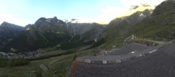 Archiv Foto Webcam Blick vom Hannig auf Saas-Fee 01:00