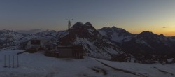 Archiv Foto Webcam Warth Schröcken: Saloboerjet Bergstation 21:00