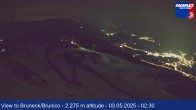 Archiv Foto Webcam Kronplatz: Sicht auf Bruneck 01:00