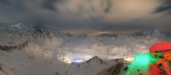 Archiv Foto Webcam Tignes: Bergstation Tovière 01:00