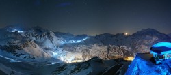 Archiv Foto Webcam Tignes: Bergstation Tovière 23:00