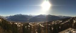 Archiv Foto Webcam Crans Montana: Panoramablick Höhenklinik 11:00