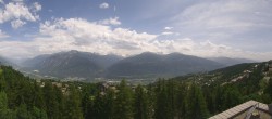 Archiv Foto Webcam Crans Montana: Panoramablick Höhenklinik 13:00