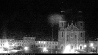 Archiv Foto Webcam Blick auf den Hahnplatz in Prüm mit der Basilika und der Abtei 18:00