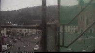 Archiv Foto Webcam Blick auf den Hahnplatz in Prüm mit der Basilika und der Abtei 12:00