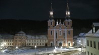 Archiv Foto Webcam Blick auf den Hahnplatz in Prüm mit der Basilika und der Abtei 06:00