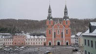 Archiv Foto Webcam Blick auf den Hahnplatz in Prüm mit der Basilika und der Abtei 13:00