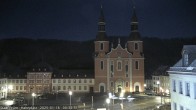 Archiv Foto Webcam Blick auf den Hahnplatz in Prüm mit der Basilika und der Abtei 23:00