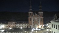 Archiv Foto Webcam Blick auf den Hahnplatz in Prüm mit der Basilika und der Abtei 03:00