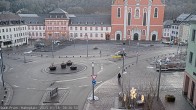 Archiv Foto Webcam Blick auf den Hahnplatz in Prüm mit der Basilika und der Abtei 08:00