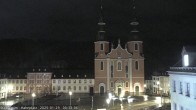 Archiv Foto Webcam Blick auf den Hahnplatz in Prüm mit der Basilika und der Abtei 23:00