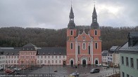 Archiv Foto Webcam Blick auf den Hahnplatz in Prüm mit der Basilika und der Abtei 09:00