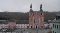 Archiv Foto Webcam Blick auf den Hahnplatz in Prüm mit der Basilika und der Abtei 11:00