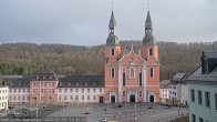 Archiv Foto Webcam Blick auf den Hahnplatz in Prüm mit der Basilika und der Abtei 13:00