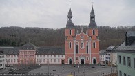 Archiv Foto Webcam Blick auf den Hahnplatz in Prüm mit der Basilika und der Abtei 07:00