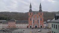 Archiv Foto Webcam Blick auf den Hahnplatz in Prüm mit der Basilika und der Abtei 09:00