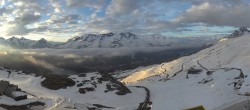 Archiv Foto Webcam Corviglia St. Moritz: Panorama Piz Nair 05:00
