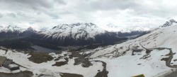 Archiv Foto Webcam Corviglia St. Moritz: Panorama Piz Nair 13:00