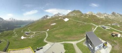 Archiv Foto Webcam Corviglia St. Moritz: Panorama Piz Nair 09:00